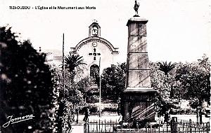 Tizi-Ouzou - L'Eglise et le Monument aux Morts